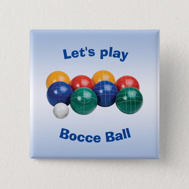 Bocce Ball Button