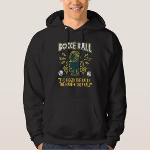 Bocce Ball Champion Trophy Lawn Bowling Big Balls Hoodie