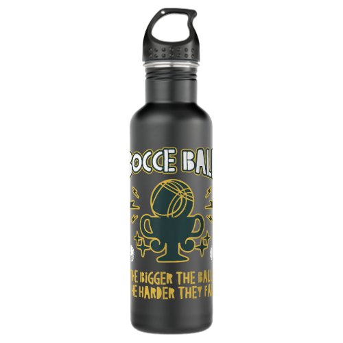 Bocce Ball Champion Trophy Lawn Bowling Big Balls  Stainless Steel Water Bottle