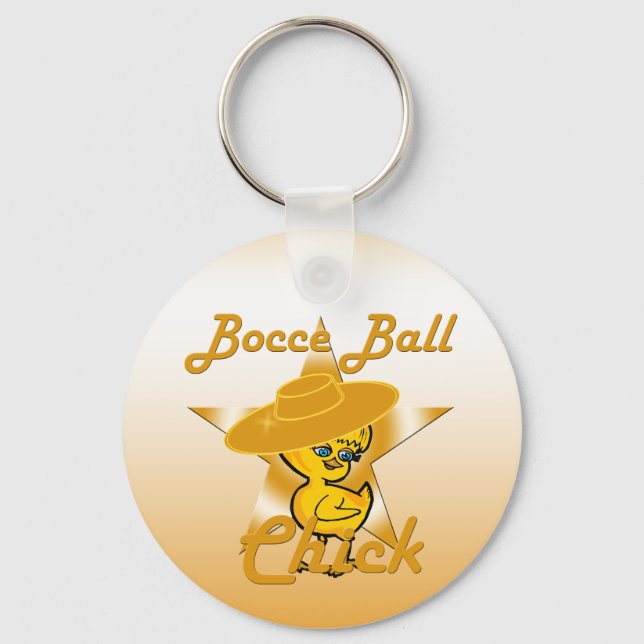 Bocce Ball Chick #10 Keychain (Front)