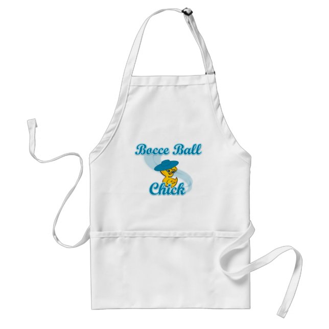 Bocce Ball Chick #3 Adult Apron (Front)