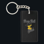 Bocce Ball Chick #4 Keychain<br><div class="desc">This vibrant Bocce Ball design features a charming yellow chick with a sultry expression. The Bocce Ball Chick is featured on dozens of items in numerous colors, including buttons, keychains, ornaments, phone cases, tote bags, t-shirts, and more. Check out our growing line of chick designs. With over 400 categories including...</div>