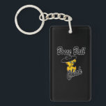 Bocce Ball Chick #4 Keychain<br><div class="desc">This vibrant Bocce Ball design features a charming yellow chick with a sultry expression. The Bocce Ball Chick is featured on dozens of items in numerous colors, including buttons, keychains, ornaments, phone cases, tote bags, t-shirts, and more. Check out our growing line of chick designs. With over 400 categories including...</div>