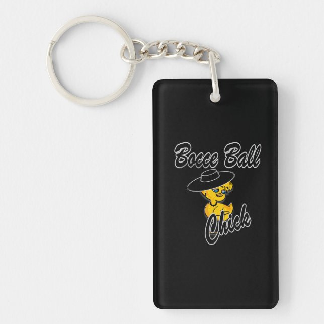 Bocce Ball Chick #4 Keychain (Front)