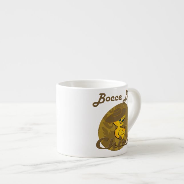Bocce Ball Chick #6 Espresso Cup (Front Right)