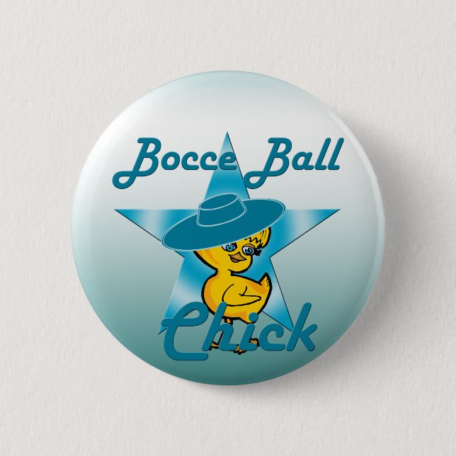 Bocce Ball Chick #7 Button (Front)