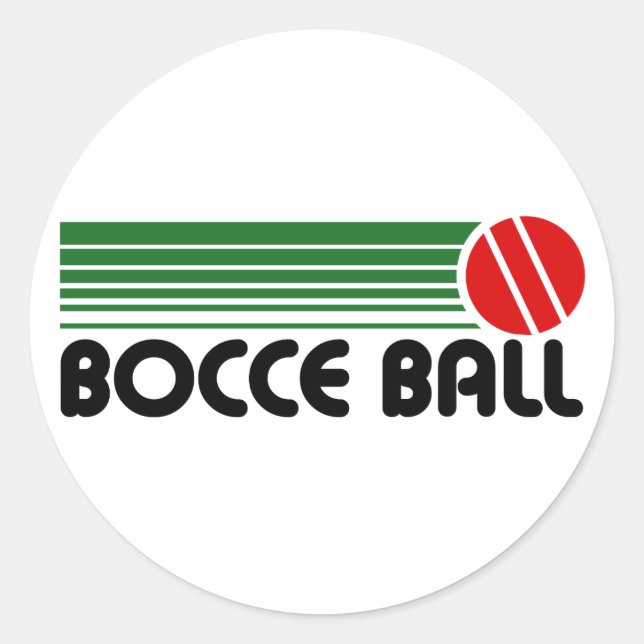 Bocce Ball Classic Round Sticker (Front)