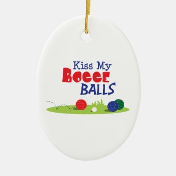 Bocce Ball Game Ceramic Ornament by HopscotchDesigns at Zazzle