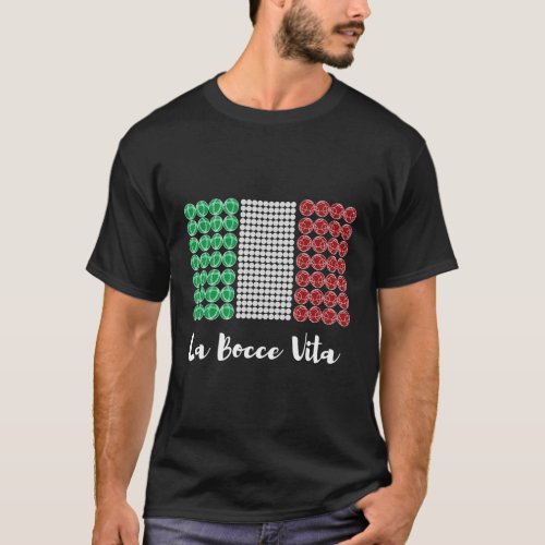 Bocce Ball Game Italy Flag Italian T_Shirt