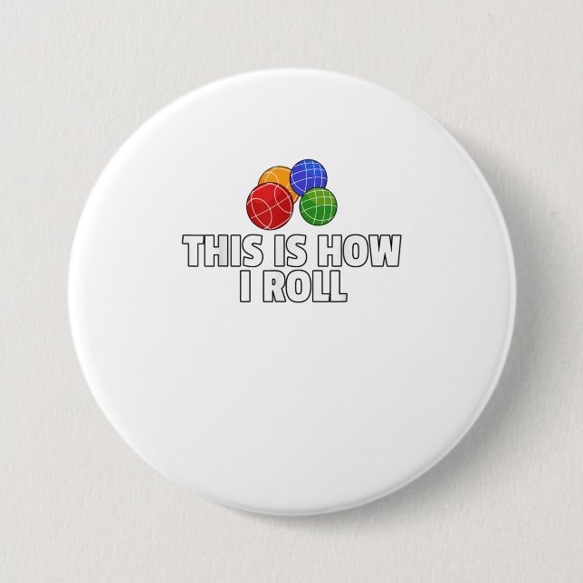 Bocce Ball Gift Italian Bowling Bocci Pyer TShirt Button (Front)