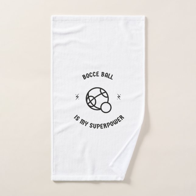 Bocce ball is my superpower hand towel  (Hand Towel)