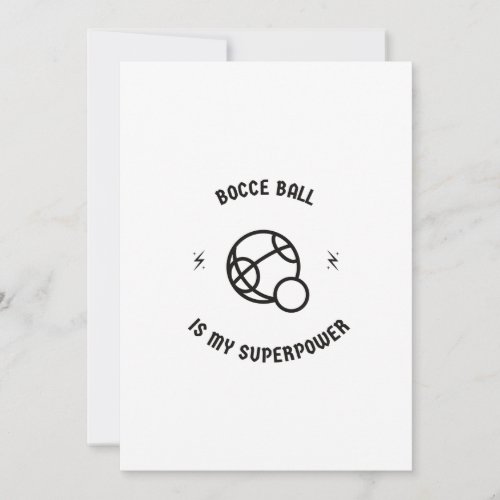 Bocce ball is my superpower holiday card