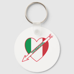 Bocce Ball Italy Flag Keychain