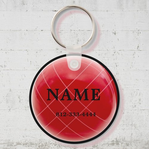 Bocce Ball Keychain Bag Tag Backpack ID