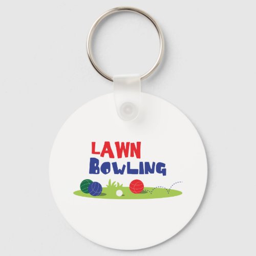Bocce Ball Lawn Bowling Keychain