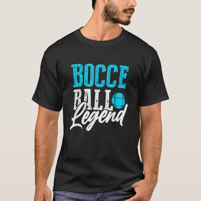 Bocce Ball Legend Hobby Sports Cue Ball Summer Fun T-Shirt (Front)