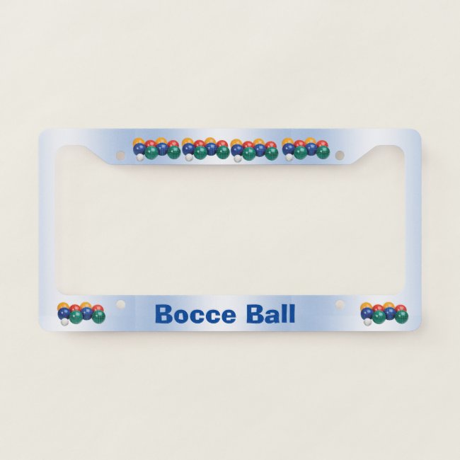 Bocce Ball License Plate Frame