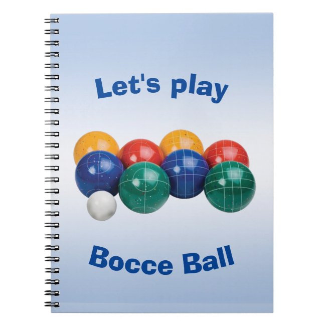 Bocce Ball Notebook