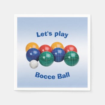 Bocce Ball Paper Napkins by Bebops at Zazzle
