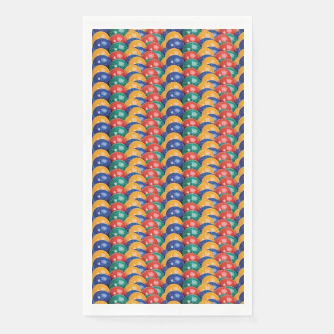 Bocce Ball Pattern Paper Guest Towel