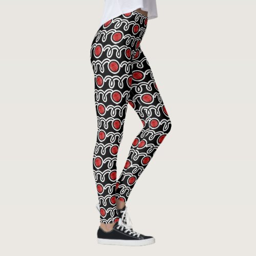 Bocce ball pattern print leggings