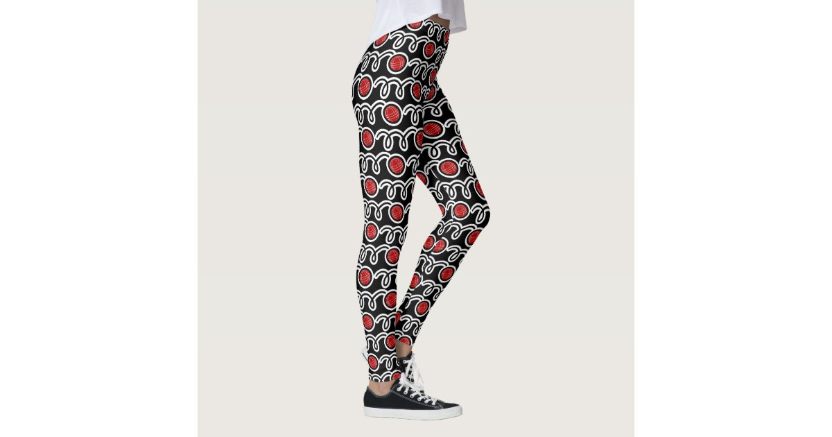 Bocce ball pattern print leggings | Zazzle