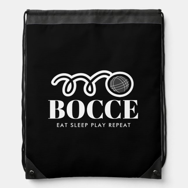 Bocce ball Petanque Boules Custom Drawstring Bag (Front)