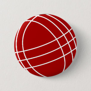 Bocce ball pinback button