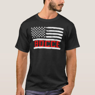 Bocce Ball Player USA Flag Patriotic T-Shirt