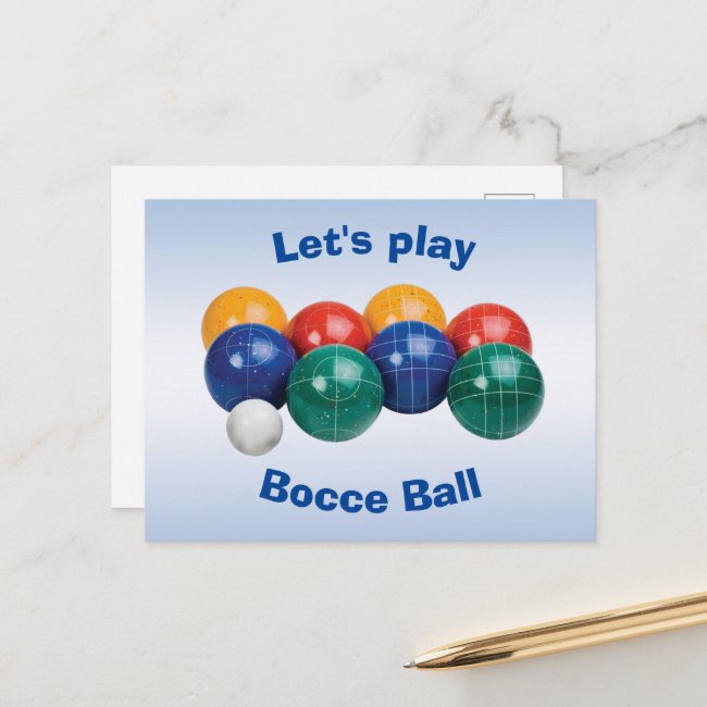 Bocce Ball Postcard