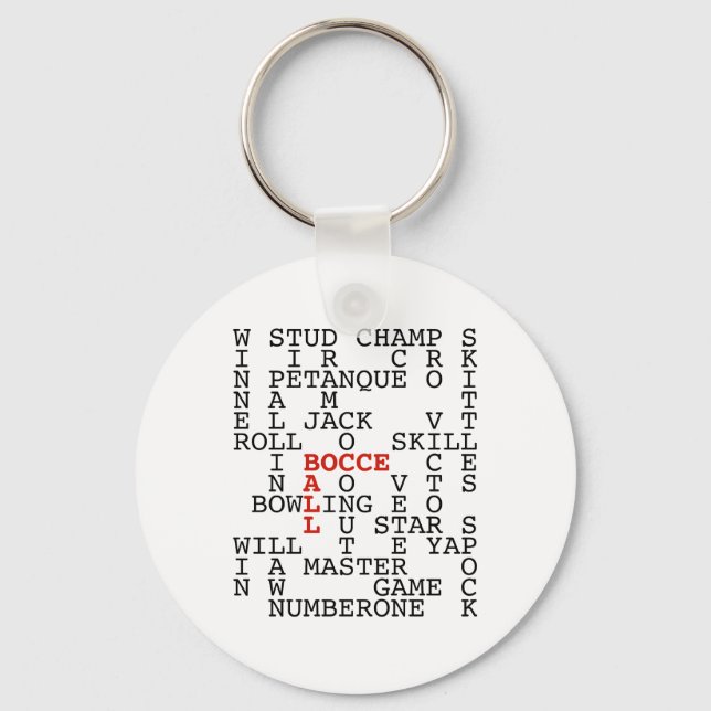 Bocce Ball Puzzle Keychain (Front)