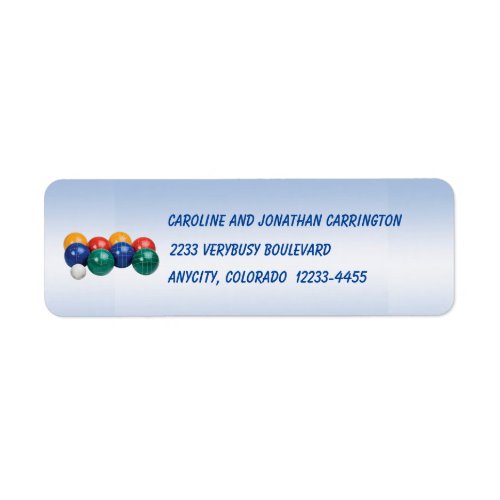 Bocce Ball Return Address Label