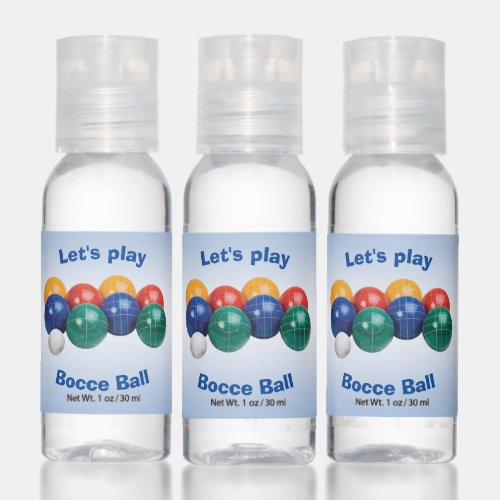 Bocce Ball Set of Hand Sanitizer Bottles
