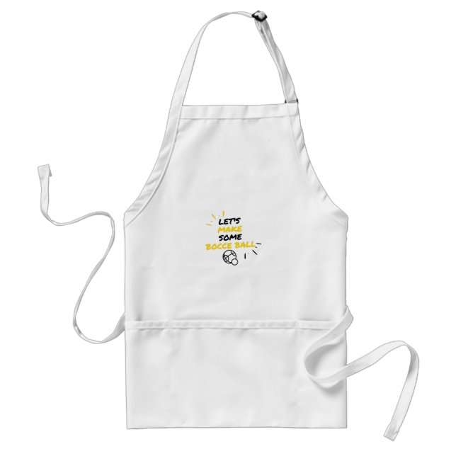 Bocce ball sport makers adult apron (Front)
