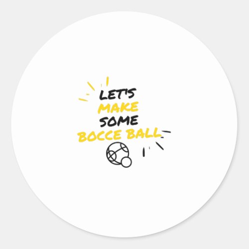 Bocce ball sport makers classic round sticker