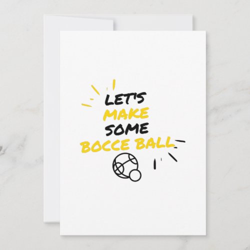 Bocce ball sport makers holiday card