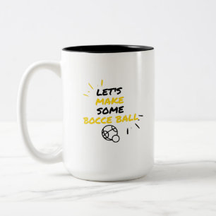 Bocce ball sport makers Two-Tone coffee mug