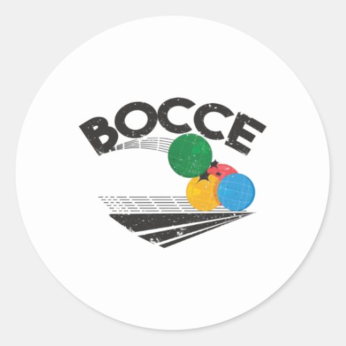 Bocce Balls Game Classic Round Sticker