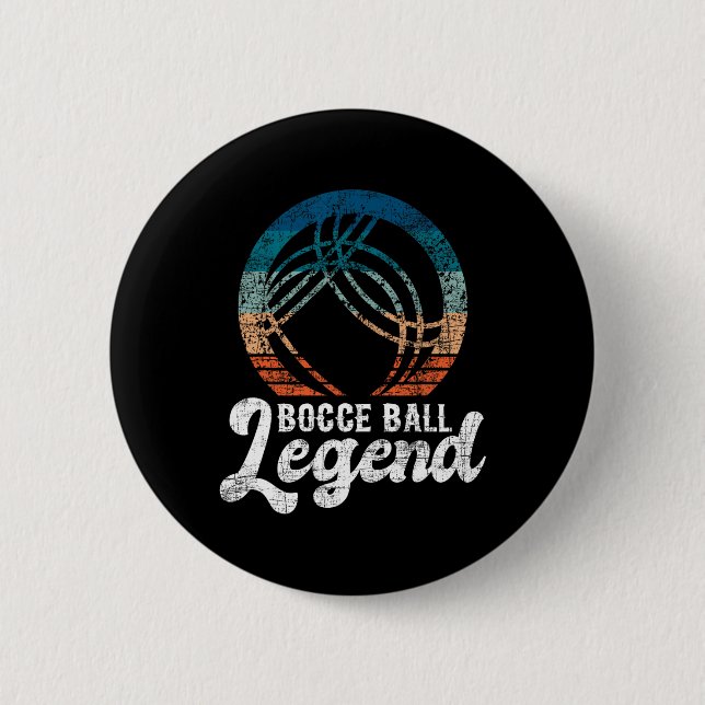 Bocce Byll Legend - Lawn Bowling Game Boule Byll F Button (Front)