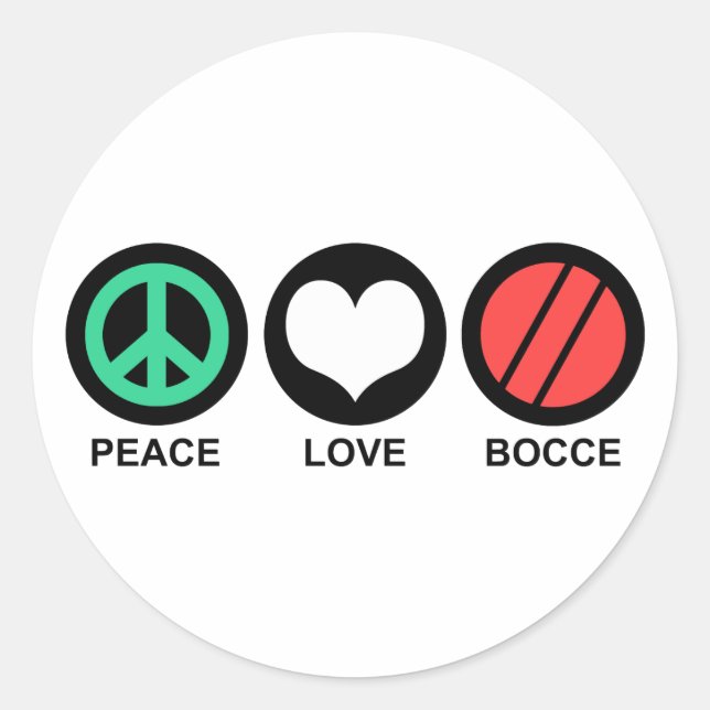 Bocce Classic Round Sticker (Front)