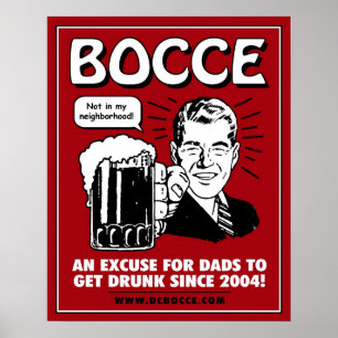 Bocce Dads Poster - Red