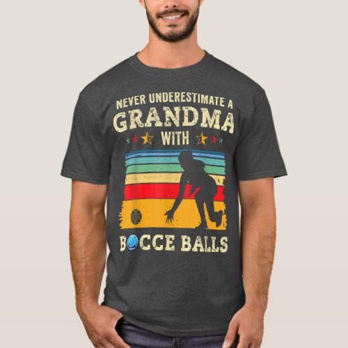 Bocce Grandma Funny Bocce Ball Player Bocci Team B T_Shirt