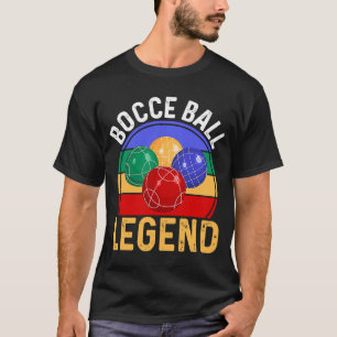 Bocce Italian Bowling Boules Sports Bocce Ball Leg T-Shirt