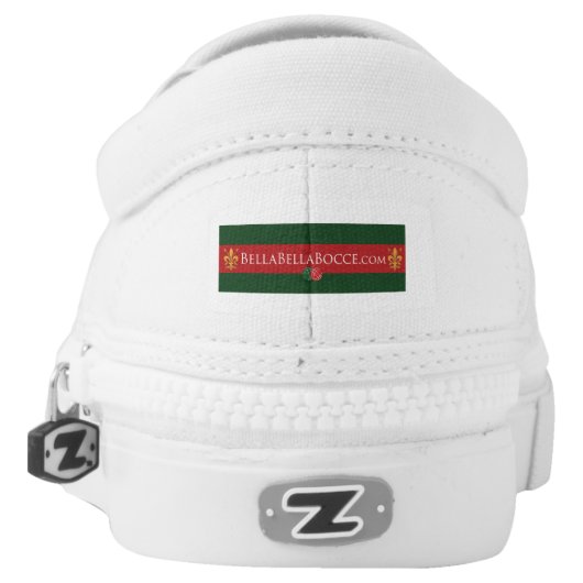 Bocce Lovers Slip=On Athletic Shoes (Left Shoe Back)