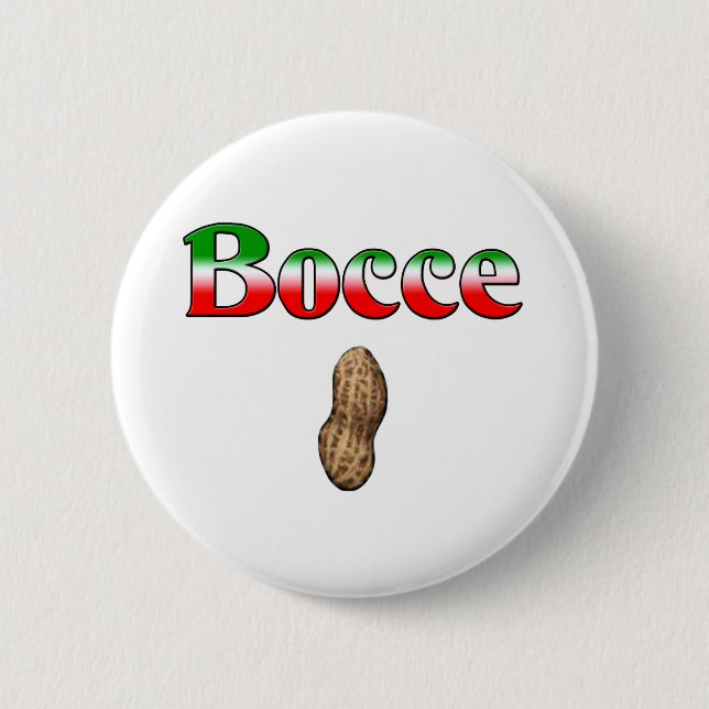 Bocce Nut Pinback Button (Front)