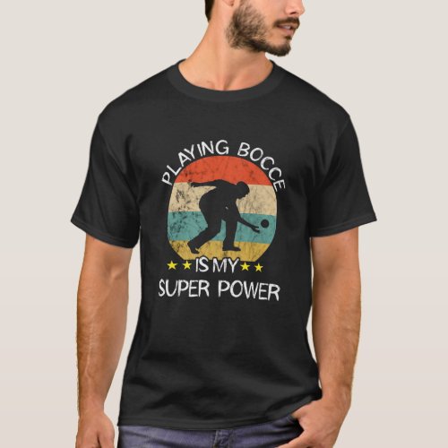 Bocce Super Power Boules Sports Retro Vintage Suns T_Shirt