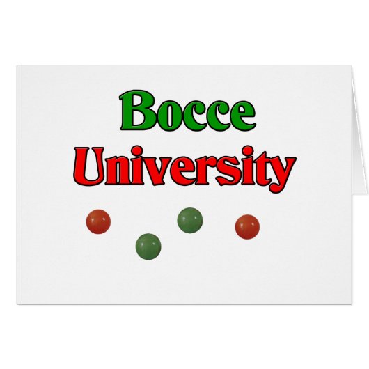 Bocce University Cards (Front Horizontal)