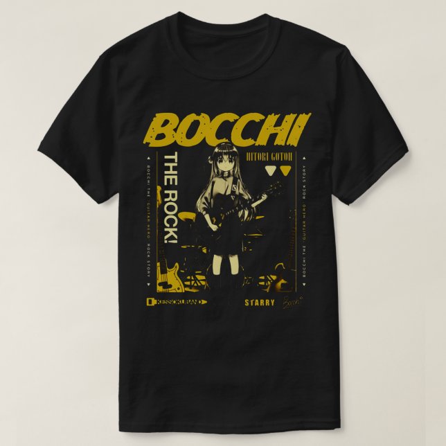 bocchi the rock funny anime T-Shirt (Design Front)
