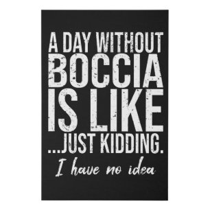 Boccia funny sports gift idea faux canvas print