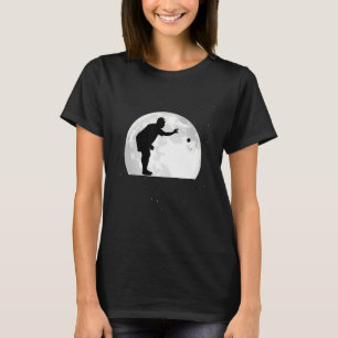 Boccia Moon Bocce Ball Boulespeler Boules T-Shirt